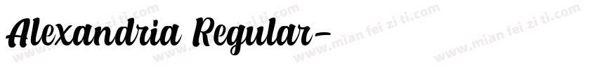 Alexandria Regular字体转换
